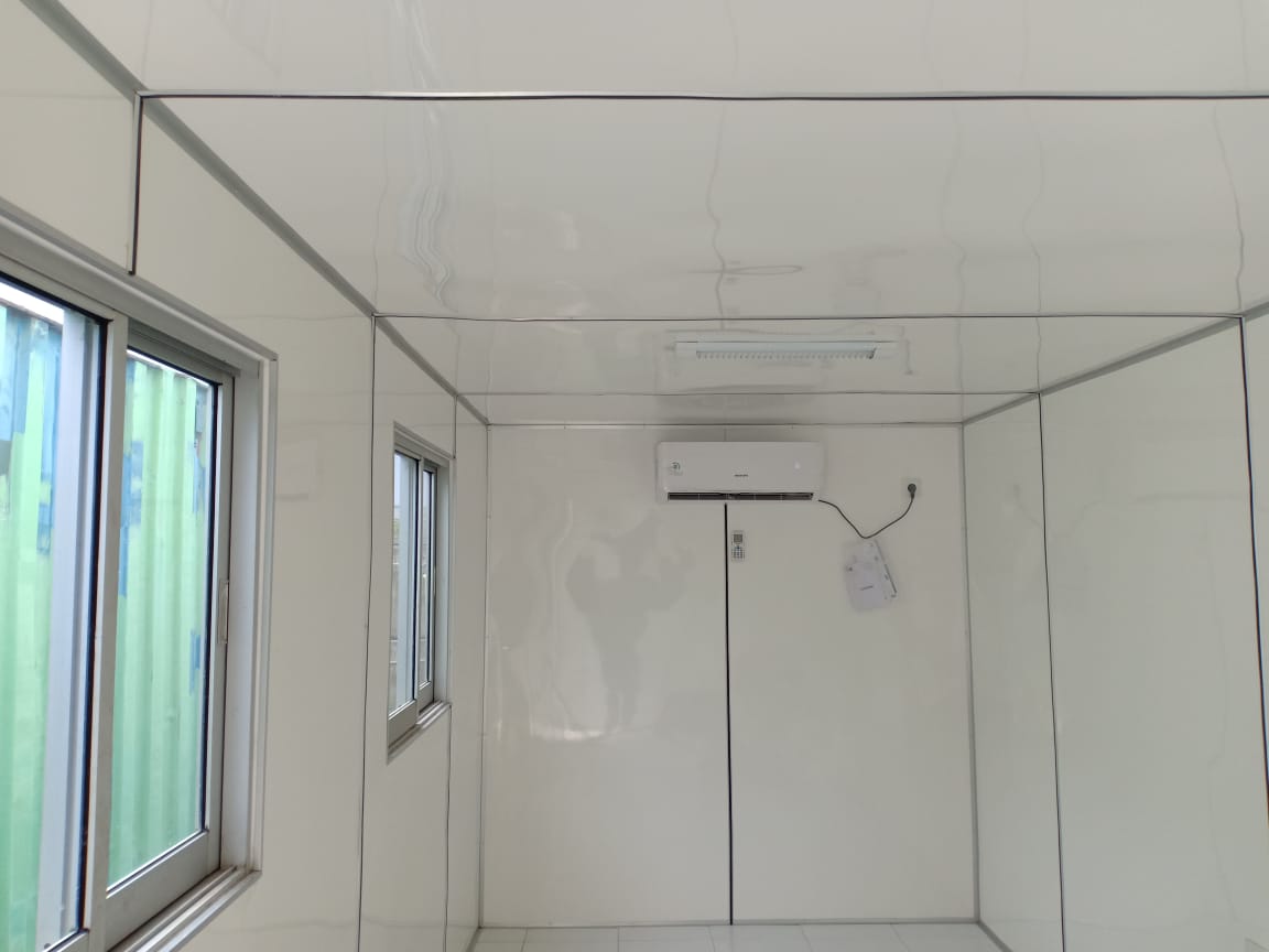 container office pakai ac indoor